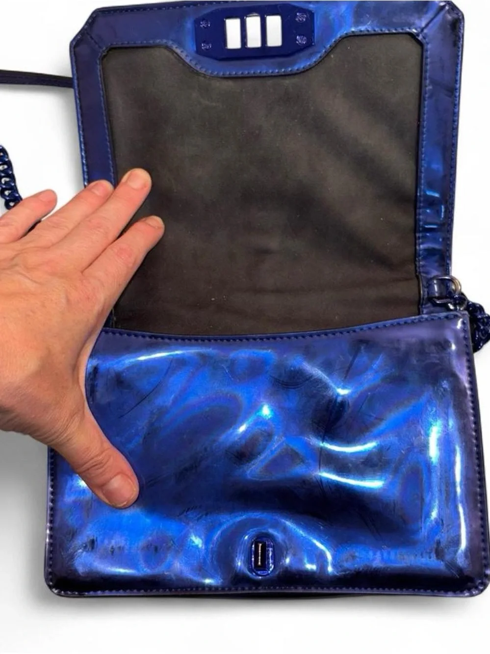 Rebecca Minkoff Iridescent Purple Quilted Crossbody